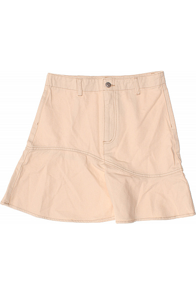 Dámská bavlněná béžová áčková sukně s volánky letní Vel. 36 | Unimoda | obrázek 2