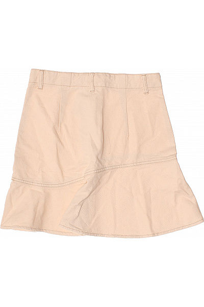 Dámská bavlněná béžová áčková sukně s volánky letní Vel. 36 | Unimoda | obrázek 3