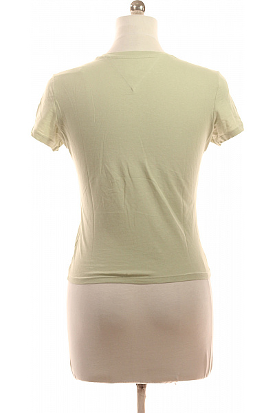 TOMMY HILFIGER Dámské tričko s krátkým rukávem a výšivkou zelené bavlněné basic Velikost M | TOMMY HILFIGER | obrázek 2