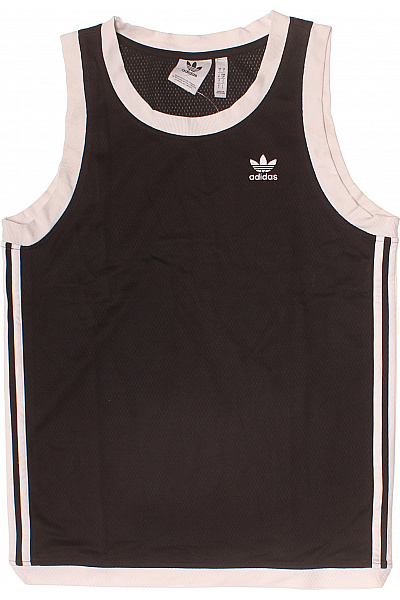 ADIDAS Pánské Tílko černé Basic Pruhované Vel. S