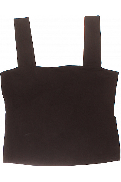 Dámské bavlněné tílko černé bez rukávů crop top basic Vel. 38 | Unimoda | obrázek 2