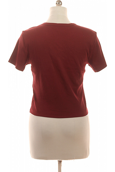 ONLY Dámské tričko s krátkým rukávem červené basic crop top Vel. XL | ONLY | obrázek 2