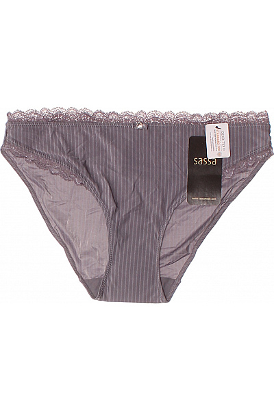Sassa šedé Proužkované Kalhotky S Krajkou Vel. EU 40