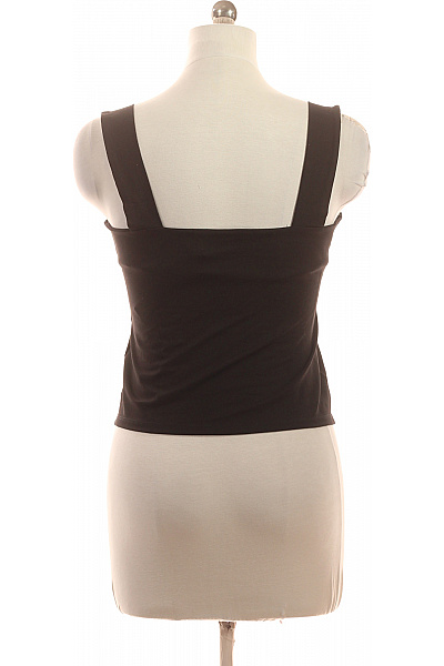 dámské černé bavlněné tílko bez rukávů crop top Velikost 42 | Unimoda | obrázek 2