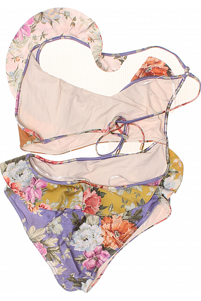 Dámské plavky květinové s volánky na zavazování Vel. FR 42 | Unimoda | obrázek 2