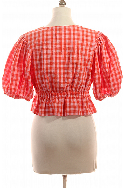 Next dámská halenka s krátkým rukávem a mašlí kostkovaná crop bavlněná letní Velikost 38 | Next | obrázek 3