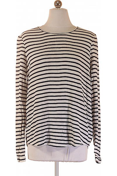 SAMSOE Dámská Pruhovaná Halenka S Dlouhým Rukávem Z Viskózy Vel. XS