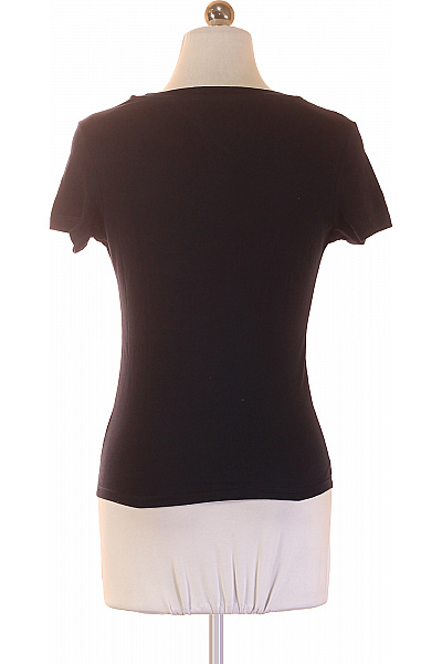 TOMMY HILFIGER Dámské bavlněné tričko s krátkým rukávem basic černé jednobarevné Vel. S | TOMMY HILFIGER | obrázek 2