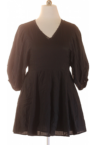 dámské šaty krátký rukáv volnočasové krajkové černé Velikost 44 | Unimoda | obrázek 2