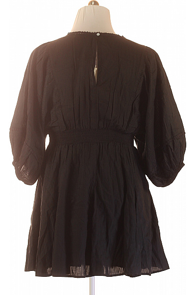 dámské šaty krátký rukáv volnočasové krajkové černé Velikost 44 | Unimoda | obrázek 3