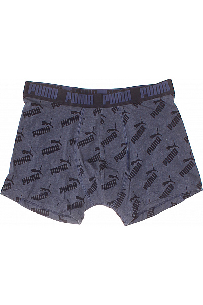 Puma Pánské Bavlněné Boxerky Modré S Potiskem Velikost XL