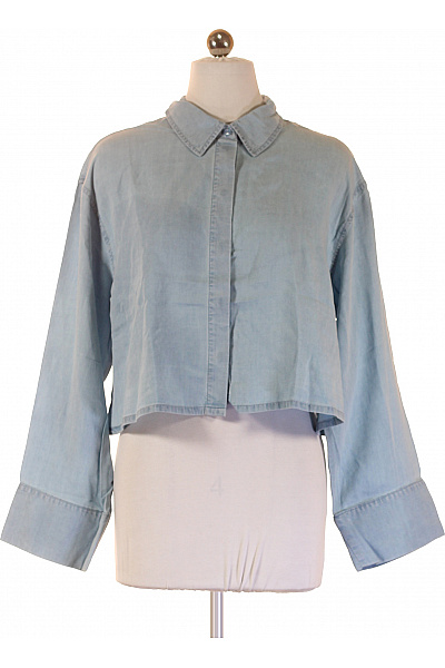 ONLY Dámská džínová košile s dlouhým rukávem crop ležérní modrá Vel. S | ONLY | obrázek 2