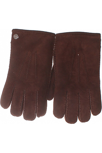 Kožené Rukavice Hnědé Semišové