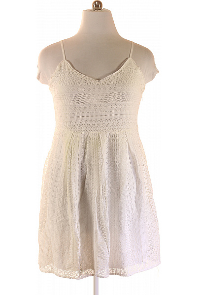 VERO MODA Bílé krajkové šaty na ramínka letní boho bavlněné Vel. XL | VERO MODA | obrázek 2