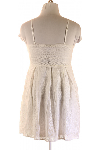 VERO MODA Bílé krajkové šaty na ramínka letní boho bavlněné Vel. XL | VERO MODA | obrázek 3
