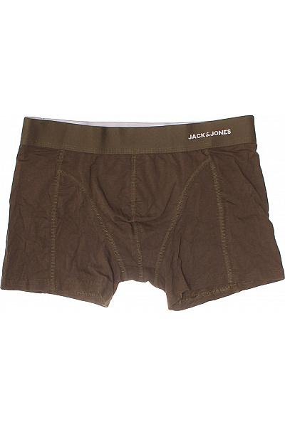 JACK & JONES Boxerky Hnědé Viskózové Vel. M