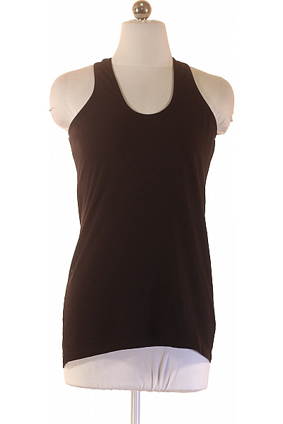 Dámské Tílko černé Bez Rukávů Fitness Jednobarevné Vel. M