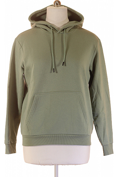 JACK & JONES Pánská Mikina S Kapucí Zelená Jednobarevná S Klokaní Kapsou Přes Hlavu Velikost XXL