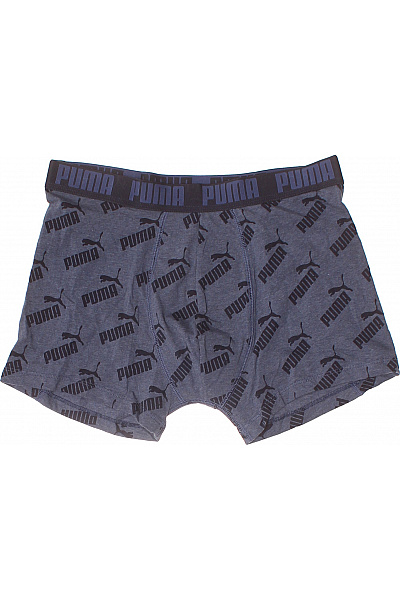 Puma Pánské Bavlněné Boxerky Modré S Potiskem Velikost XL