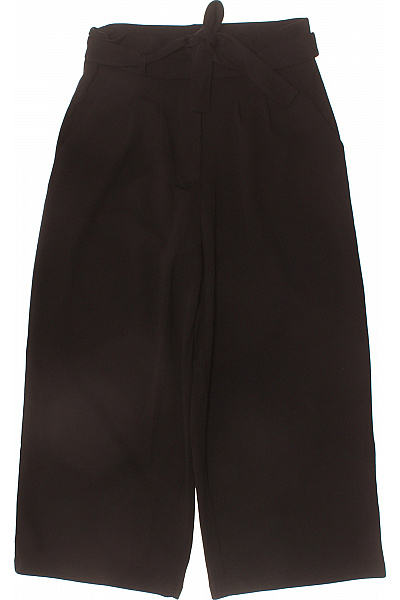 ONLY Dámské černé Kalhoty S Páskem A Mašlí Volnočasové široké Velikost S