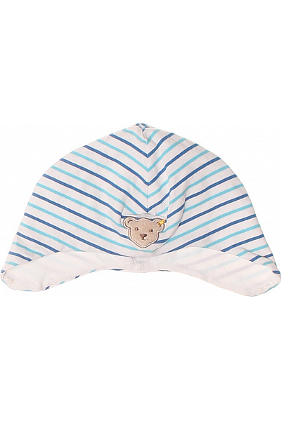 Steiff Pruhovana Cepice S Medvidkem Modra