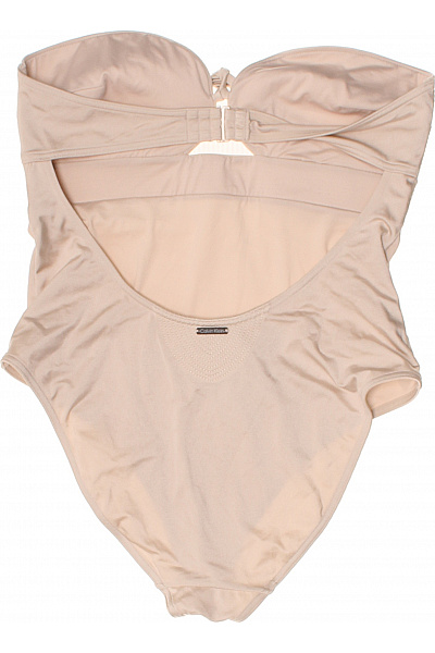 Calvin Klein jednodílné plavky bez ramínek žebrované na zavazování lesklé moderní Vel. EU XL | Calvin Klein | obrázek 2