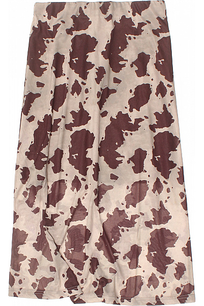 Dámská dlouhá sukně s potiskem hnědá Vel. 34 | Unimoda | obrázek 2