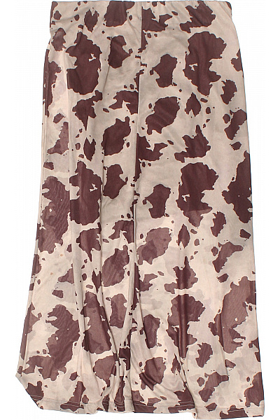 Dámská dlouhá sukně s potiskem hnědá Vel. 34 | Unimoda | obrázek 3