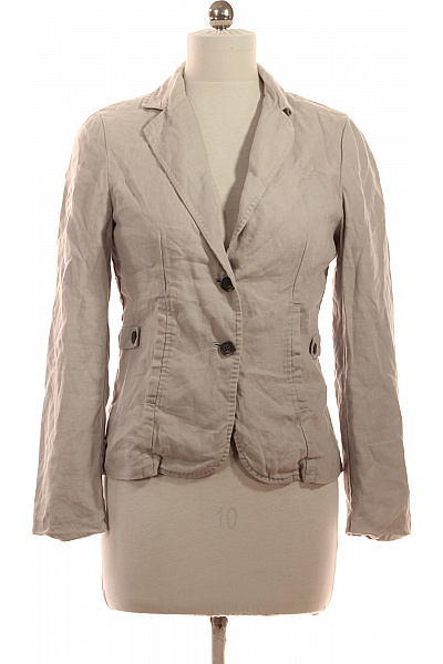 InWear Béžový Lněný Blejzr Vypasovaný Na Běžné Nošení Vel. 38