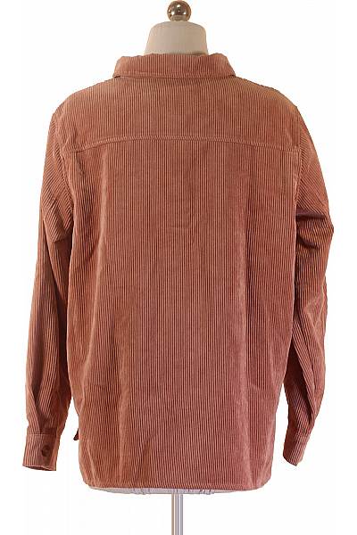 PIECES Dámská růžová manšestrová košile s dlouhým rukávem ležérní Velikost S | PIECES | obrázek 3