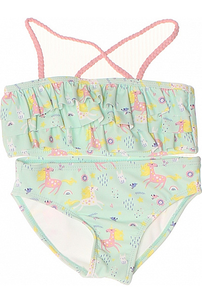Dívčí Plavky Mint Jednorožec Volánky Léto Velikost 86/92