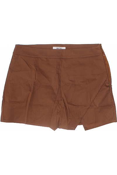 Dámské Hnědé Bavlněné Kraťasy Volnočasové Krátké Vel. 40