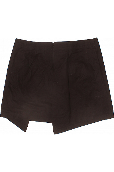 dámská bavlněná černá zavinovací mini sukně s páskem a kapsami Velikost 42 | Unimoda | obrázek 3