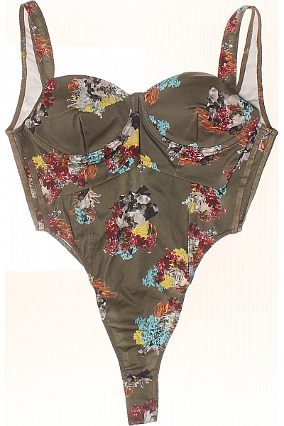 ADIDAS Dámské Tričko Bez Rukávů S Květinovým Potiskem Khaki Vel. M