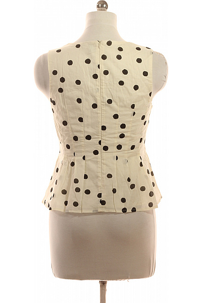 VERO MODA Dámská halenka bez rukávů puntíkovaná bavlněná letní volná Velikost M | VERO MODA | obrázek 3