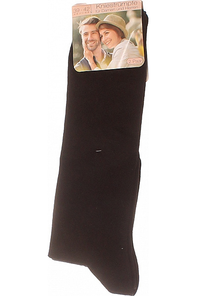 Dámské Pánské Bavlněné Ponožky černé Vel. 39/42