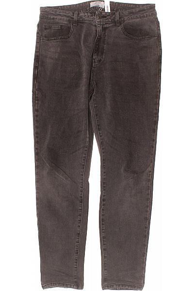 Pánské Džíny šedé Strečové Rovné S Kapsami Velikost 33