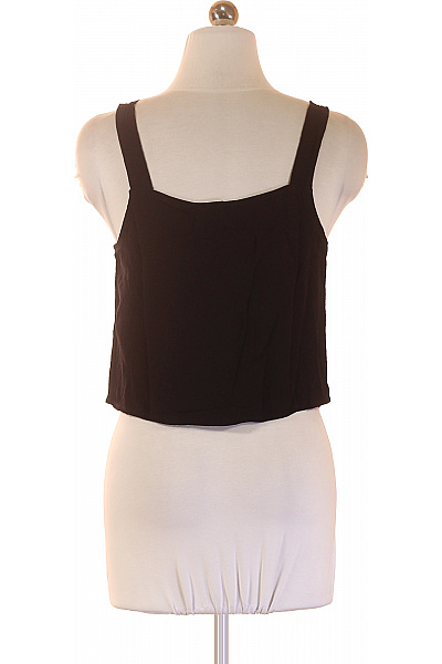 vivance Černá dámská halenka bez rukávů crop s výstřihem do V Vel. 36 | vivance | obrázek 3