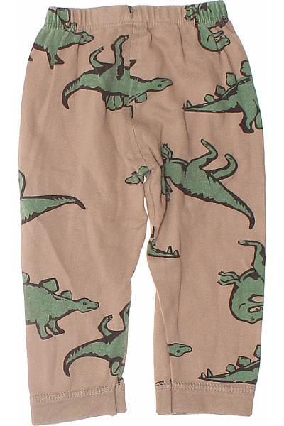 dětské chlapecké kalhoty hnědé dinosauři Velikost 80 | Unimoda | obrázek 2