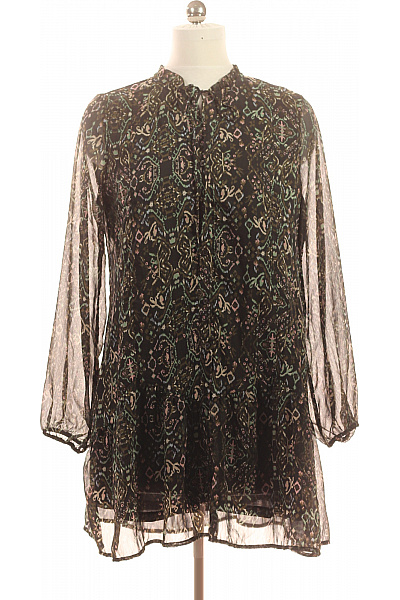 ONLY Dámské šaty s dlouhým rukávem boho volnočasové černé s potiskem Velikost M | ONLY | obrázek 2