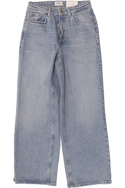 ONLY Dámské Džíny Volné Se širokými Nohavicemi Bavlněné Modré Vel. 27/30