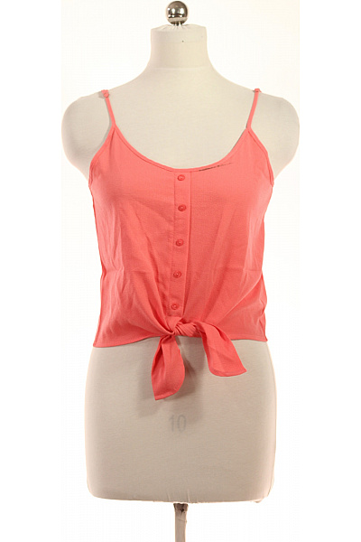 ONLY Růžové Tílko Bez Rukávů S Uzlem Vel. M