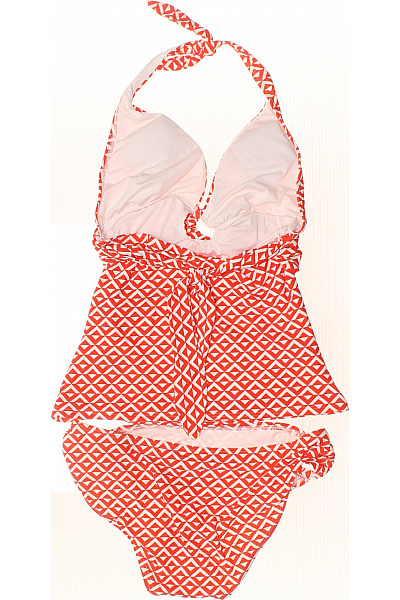 carmen dámské dvoudílné plavky za krk s vysokým pasem červené s potiskem Velikost EU M | carmen | obrázek 3