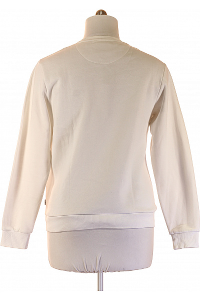 JACK & JONES Pánská mikina s dlouhým rukávem bílá polyesterová jednobarevná crewneck Vel. M | JACK & JONES | obrázek 2