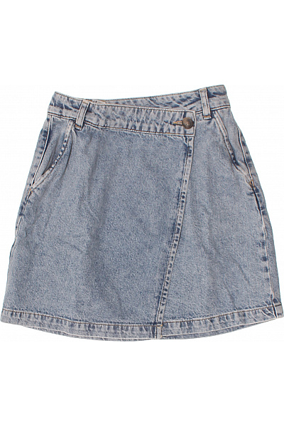 LeGer by Lena Gercke dámská džínová zavinovací mini sukně s kapsami modrá Vel. 34 | LeGer by Lena Gercke | obrázek 2