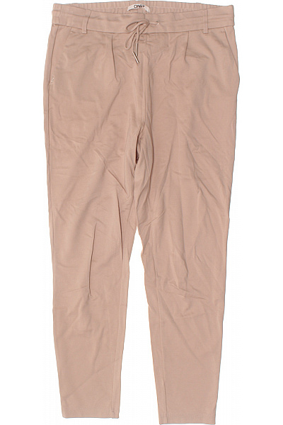 ONLY Dámské Volnočasové Kalhoty Béžové Rovné S Kapsami Velikost XL