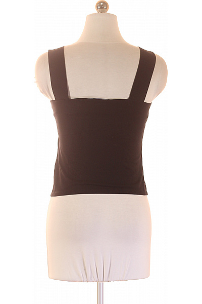 dámské bavlněné tričko bez rukávů hranatý výstřih basic černé Vel. 38 | Unimoda | obrázek 2
