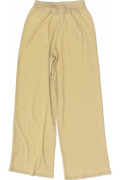 Dámské žluté volnočasové kalhoty široké žebrované Vel. 36 | Unimoda | obrázek 3