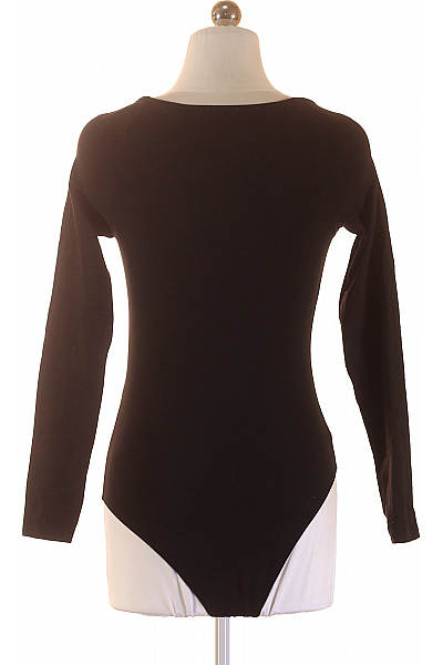 Dámské tričko s dlouhým rukávem černé bavlněné jednobarevné basic Velikost 36 | Unimoda | obrázek 3