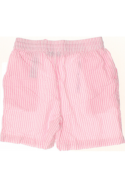 PIECES Dámské bavlněné kraťasy pruhované růžové volnočasové s mašlí Vel. M | PIECES | obrázek 3